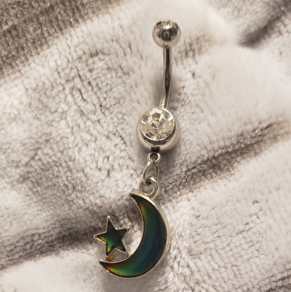 Moon "Mood" Belly Ring